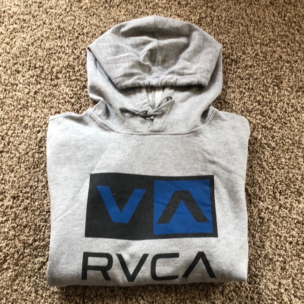 RVCA Men’s Large Grey Lightweight Hoodie